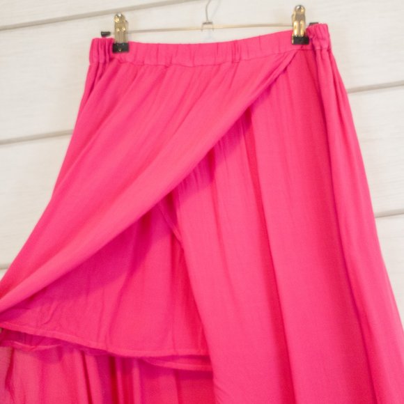 Chelsea Sky Tulip Pull On Maxi Skirt Large Pink - Picture 4 of 7